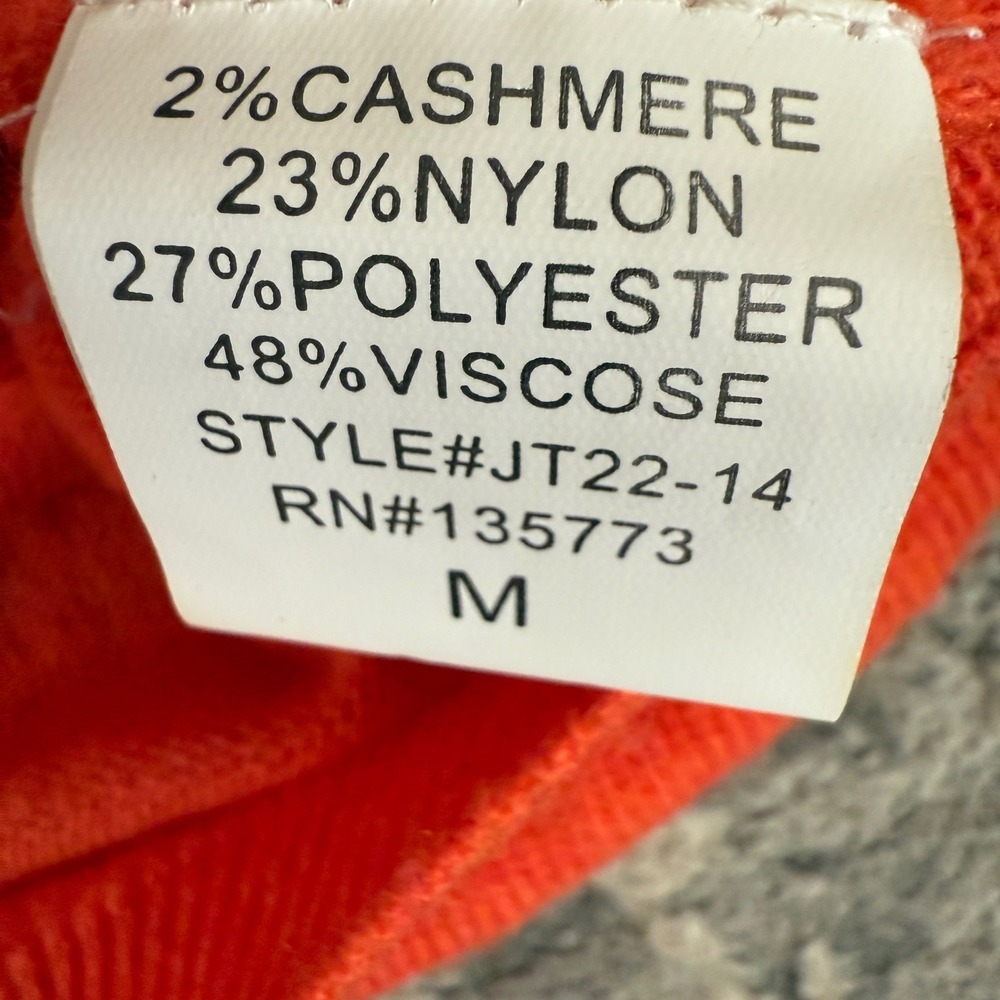 Oblivious Women's Orange Short Sleeve Button Cardigan Sweater M - Picture 4 of 5